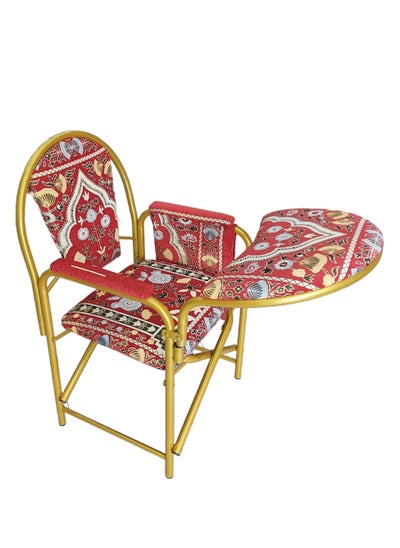 Buy Red foldable prayer chair for the elderly and people of determination in Saudi Arabia