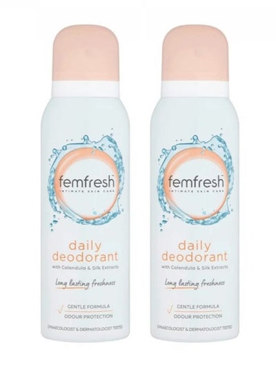 Buy Femfresh Pack Of 2 Daily Deodorant Spray 125ml in Saudi Arabia