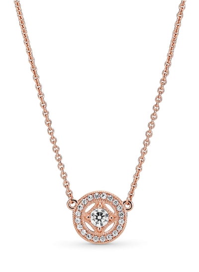 اشتري PANDORA Vintage Round Collier Adjustable Necklace in 14k Rose Gold and Clear Cubic Zirconia في الامارات