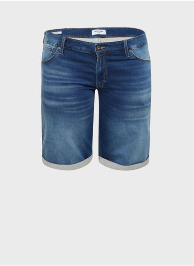 Buy Mid Wash Denim Shorts in Saudi Arabia