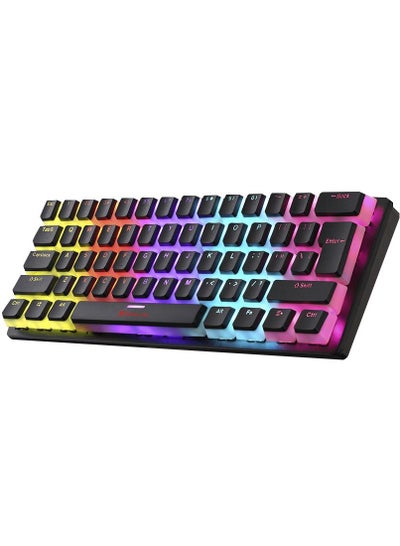 Buy Pudding Gaming Mechanical Keyboard - Blue Switches - Rainbow LED Lighting - PBT Key Caps - Advanced Anti-Ghosting - Compact Design - Durable Construction - 12 Dynamic Lighting Schemes in UAE