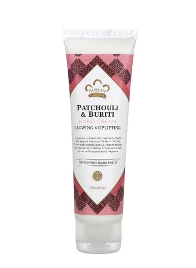 Buy Nubian Heritage Hand Cream Patchouli & Buriti 4 fl oz (118 ml) in Saudi Arabia