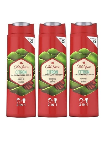 اشتري Citron Shower Gel and Shampoo 400ml Pack of 3 في الامارات