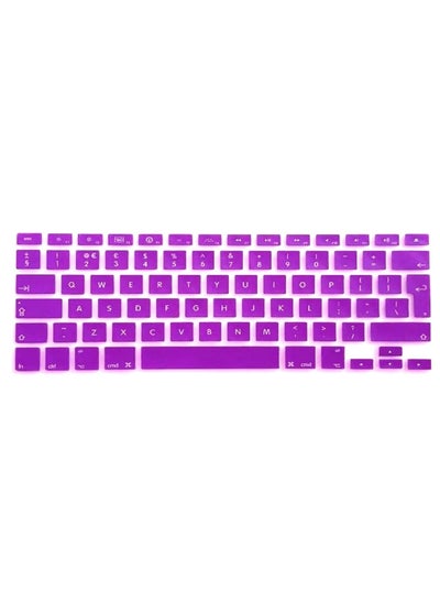 Buy UK Layout English Keyboard Cover Compatible with  MacBook Air 13 Inch A1466 A1369 Release 2010 to 2017 & MacBook Pro 13/15/17 Release 2015 Or Older Version with/Without Retina Display Purple in UAE