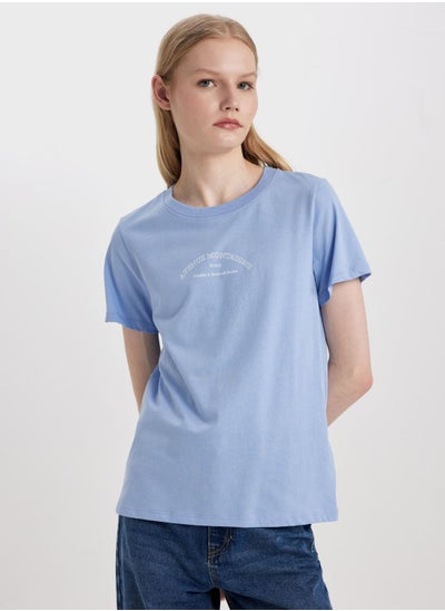 Buy Regular Fit Crew Neck Short Sleeve T-Shirt in UAE