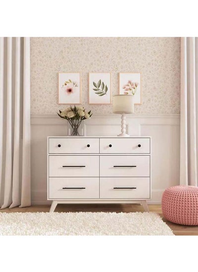 Buy Sleek White MDF Unit Drawers by Alhome 116x98 cm in Saudi Arabia