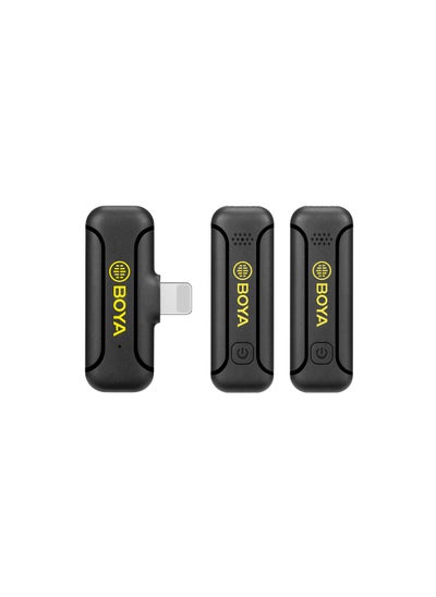 اشتري One-Trigger-Two Mini 2.4G Wireless Microphone System Lapel Clip-on Microphones 50M Transmission Range Built-in Battery Replacement في السعودية