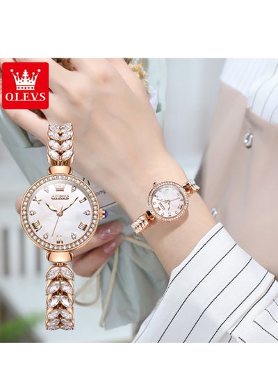 اشتري Watches for Women Fashion Quartz Stainless Steel Water Resistant Watch Gold 9971 في الامارات