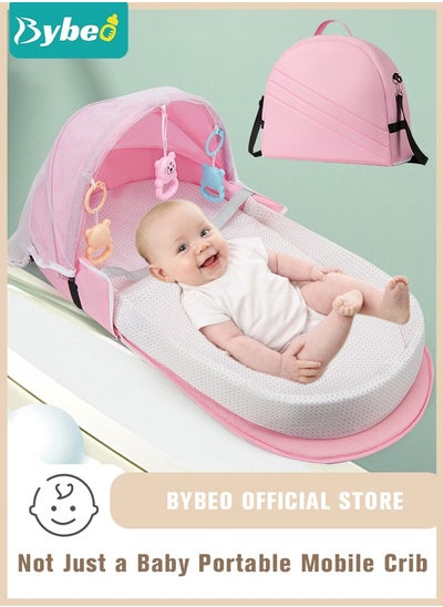 Buy 2 In 1 Multifunctional Baby Diaper Bag And Portable Baby Bed Crib, Baby Bed Sleeping Nest Bassinet, Infant Crib Travel Sleeper Cradles, High Quality in Saudi Arabia