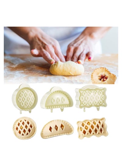 اشتري 3 Pce Mini Handmade Pie Moulds Dough Pressing Moulds Pocket Pie Moulds Pie Decorative Packaging Dough Stamp Cutting Machine في الامارات