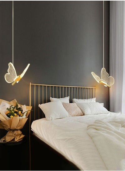 Buy 6884-1 Acrylic LED Pendant Light Adjustable Height Pendant Light - Unique Butterfly LED Pendant Light for Indoor Lighting for Living Rooms Bedrooms in Saudi Arabia