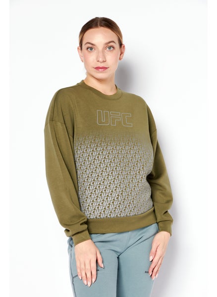 Buy Women Sportswear Fit Long Sleeves Training Sweatshirt, Olive in Saudi Arabia