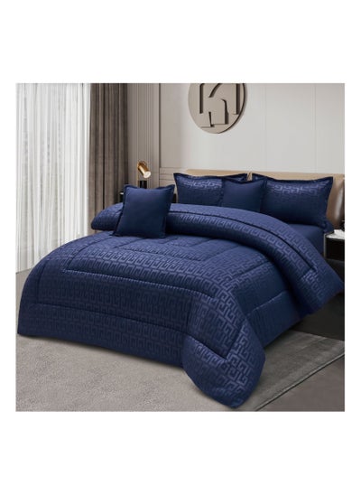 Buy Double-sided comforter set, consisting of 6 pieces, made of microfiber - size 250 x 230 cm in Saudi Arabia