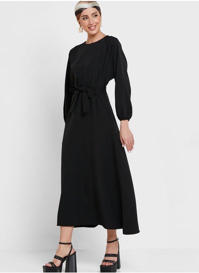 Buy Belted A-Line Dress in UAE