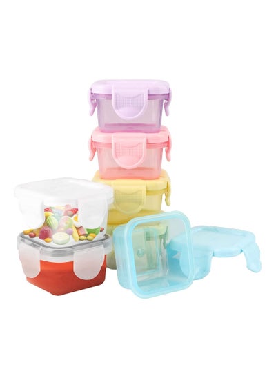 اشتري 7 Pcs Dressing Containers for Lunch Box 60 ML Small Condiment Containers with Lids Leakproof Reusable Salad Dressing Container To Go for Adults Kids Mini Subpackage Fresh Keeping Box في السعودية