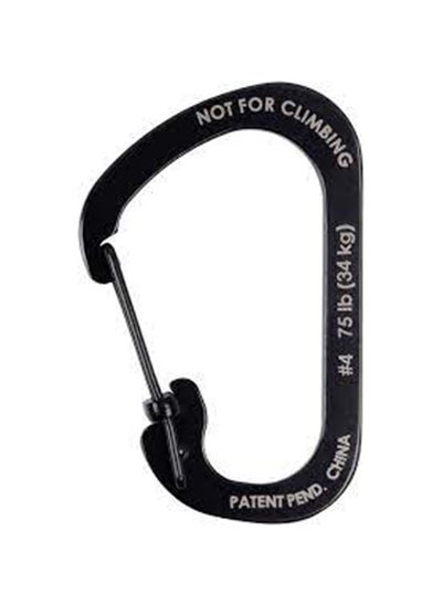 Buy Slidelock® Carabiner Stainless Steel #4 - Black in UAE