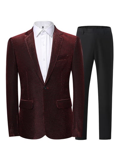 Buy New Slim Fit Suit Two-Piece Set in Saudi Arabia