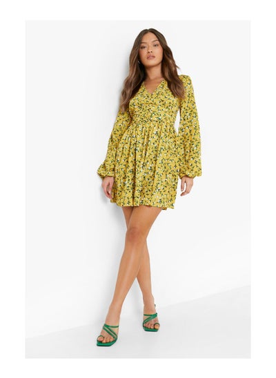 اشتري Ruched Waist Floral Tea Dress في الامارات