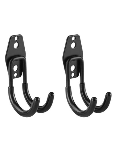 اشتري 2pcs Garage Storage Hook Wall Mount Utility Hanger Bike Wall Mount Rack Horizontal Metal Adjustable Bicycle Holder Flip Up Bicycle Hook Organizing Ladder Bike Hoses في السعودية