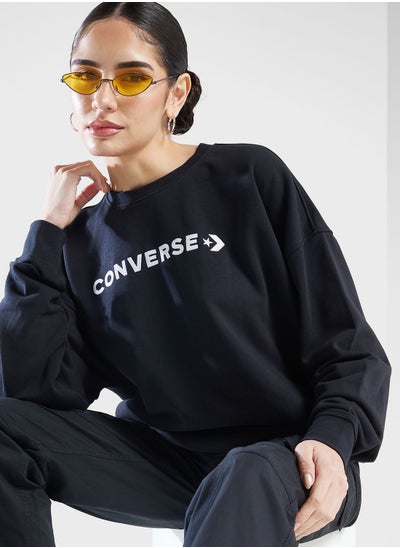 Buy Wordmark Big Logo Boyfriend Sweatshirt in UAE