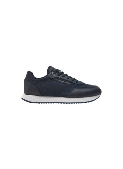 Buy Women's Essential Runner Sneakers - Leather, Blue in Saudi Arabia