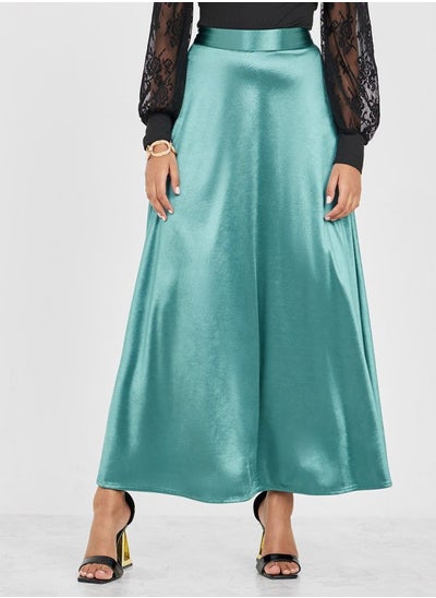 Buy Satin A-Line Maxi Skirt in Saudi Arabia