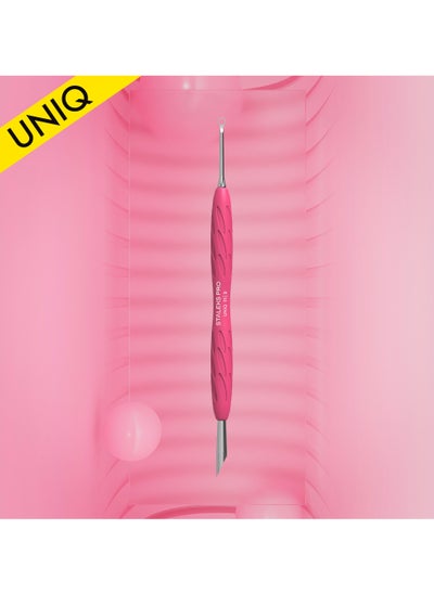 Buy Manicure pusher Gummy with silicone handle - UNIQ 11 | TYPE 2 (beveled and loop pusher) in UAE