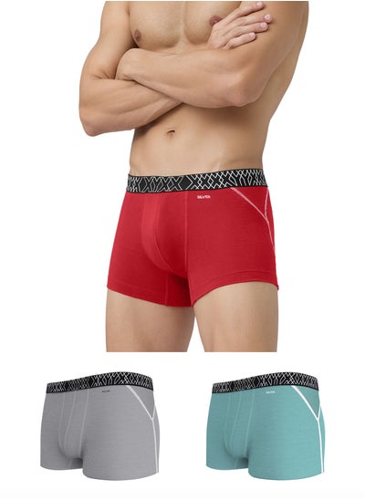 Buy Pack of 3 Sprint Super Combed Cotton Trunk Underwear For Mens in UAE