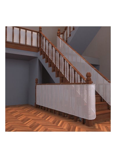 Buy Baby Safety Stair Railing Net Children's Outdoor Balcony Fence Protection Mesh No Drilling For Dog Cat Window 300x78cm White in Saudi Arabia