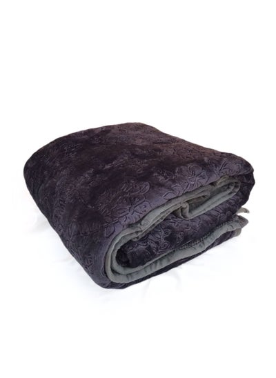 Buy Soft velvet/engraved blanket/King size 220x240 cm in Saudi Arabia