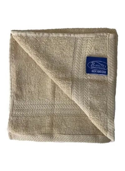 Buy Egyptian Cotton Towel Beige 50x100centimeter in Saudi Arabia