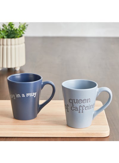 Buy Atlanta 2-Piece Queen of Caffeine Mug Set 330 ml in Saudi Arabia