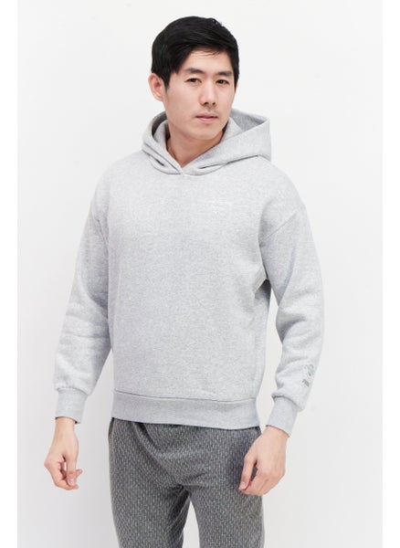 اشتري Men Sportswear Fit Outdoor Wellness Club Hoodie, Light Grey في الامارات