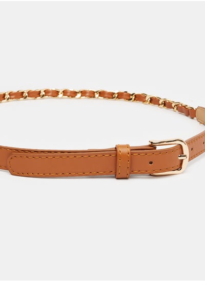 Buy Skinny Havan Belt with Gold Chain in Egypt