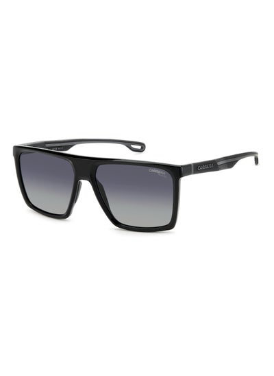 Buy Men's Polarized Rectangular Shape  Sunglasses CARRERA 4019/S GREY 47 - Lens Size: 46.9 Mm - Black in UAE