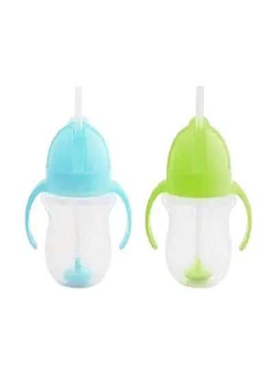 Buy Weighted Straw Sippy Cups for Toddlers 7oz, Leak Proof, Freezer/Dishwasher Safe, Easy to Hold - Great toddler cups with straws, Supports Straw-use Education, Straw Cups 2PC in UAE