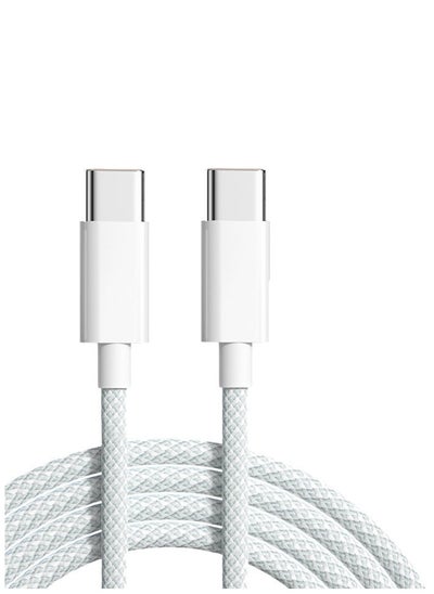 Buy USB C Cable 2M Braided 100W Power Delivery PD Fast charge Cable USB C to USB C For iPhone 16 15 Pro Max iPad mini 6 MacBook Pro Air M3 M2 M1 iPad Pro Samsung S24 S23 Ultra Laptop Lenovo Dell Xiaomi black in Saudi Arabia