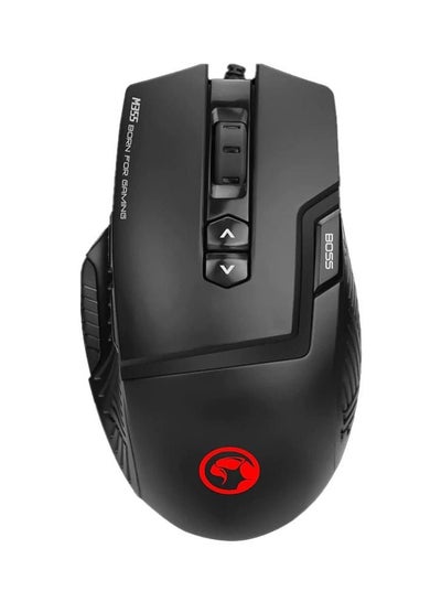 Buy Marvo Gaming Mouse M355 with Thumb Rest 9 buttons , 7200 DPI Optical Sensor, 7 Color Backlight RGP - Black in Egypt