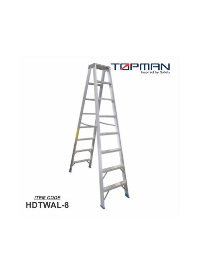 اشتري Topman Aluminum Heavy Duty 8Step Double Sided Ladder في الامارات