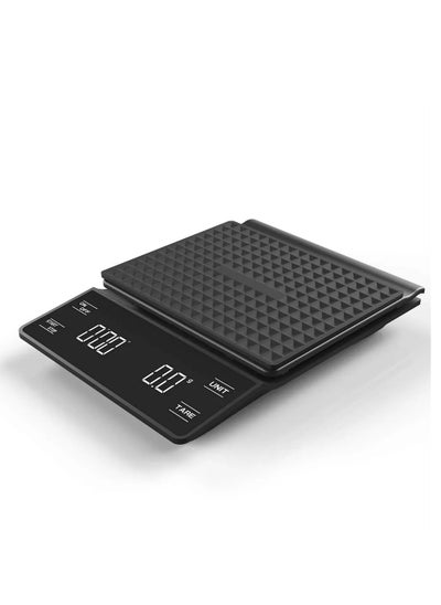 Buy Coffee Scale with Timer Digital Multifunction Weighing Scale 0.1g-3kg in Saudi Arabia