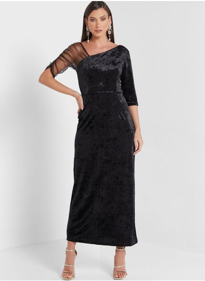 Buy Velvet Dress With Tulle in Saudi Arabia