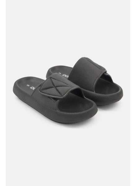 Buy Women Slip On Slippers, Black in Saudi Arabia