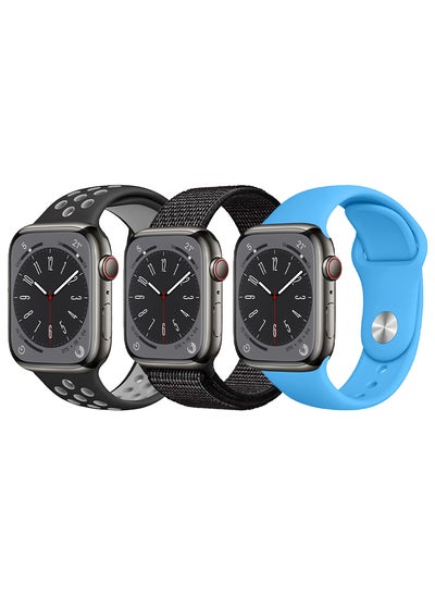 Buy 3pcs Watchband Replacement for Apple Watch 41/40/38mm Series 8/7/6/5/4/SE in UAE