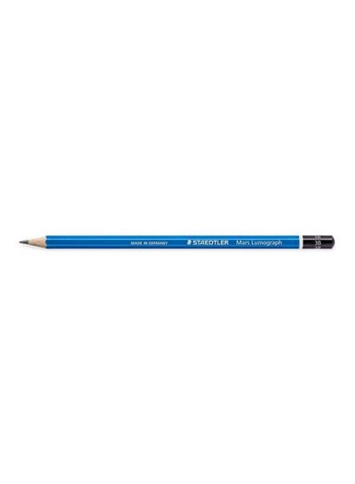 اشتري Staedtler Mars Lumograph Graphite Pencil 3B Pack Of 2 Pencils - Blue في مصر