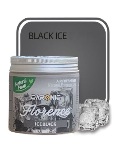 Buy Car Air Freshener Gel Natural Essential Oils Scent Ice Black in UAE