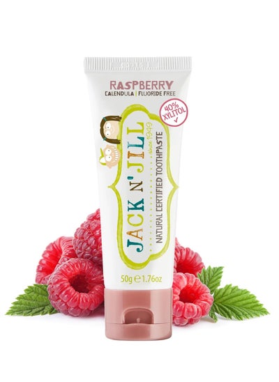 Buy Roll over image to zoom in Jack N' Jill Kids Natural Toothpaste, Made with Ingredients, Helps Soothe Gums & Fight Tooth Decay, Suitable from 6 Months+ - Raspberry Flavour 1 x 50g in UAE