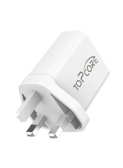 Buy iPhone Charger, 20W PIQ 3.0 Durable Compact Fast Charger, USB-C Charger for iPhone 14 Pro Max/14 Pro/14 Plus/14/13/12/11, Galaxy, iPad/iPad mini, and More White in UAE