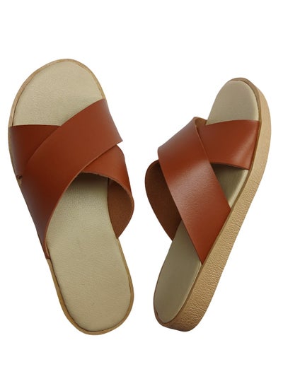 Buy women's Leather Slippers - Comfort Insole in Egypt