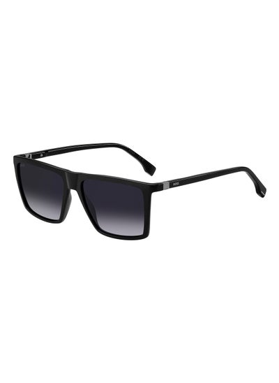 اشتري Men's UV Protection Rectangular Sunglasses - Boss 1490/S Black Millimeter - Lens Size: 56 Mm في السعودية