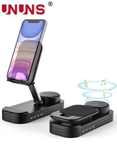 Buy 2 IN 1 Phone Stand With Wireless Bluetooth Speaker,For iPhone/Samsung/iPad/Android,Anti-Slip Adjustable Tablet Holder With HD Sound,Portable Bluetooth Spe in Saudi Arabia